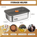Stainless Steel Food Storage Container 1200ml 10