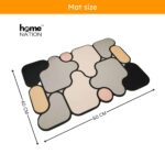 5D Puzzle Door Mat for Home | Anti-Slip Rubber Bathroom Mat | Water Absorbent Quick Dry Floor Mat for Entrance, Kitchen & Living Room (Multicolor) - Image 3
