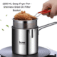 Deep Fryer Pot - Stainless Steel Oil Filter Basket