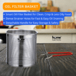 Deep Fryer Pot - Stainless Steel Oil Filter Basket Set | 1.2L Portable Frying Pot with Oil Strainer for Frying French Fries, Pakora Or Making Sauce - Image 3
