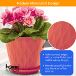 Pack of 5 Round Plastic Flower Pots – Multicolor Indoor & Outdoor Planters with Drainage Hole & Tray for Home, Garden, Balcony & Terrace Plants - Image 7