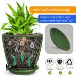 Pack of 5 Round Plastic Flower Pots – Multicolor Indoor & Outdoor Planters with Drainage Hole & Tray for Home, Garden, Balcony & Terrace Plants - Image 5