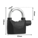Motion Sensor Alarm Lock – 110dB Waterproof Anti Theft Padlock for Bike, Door, Window & Home Security | Battery Operated with 3 Keys - Image 6