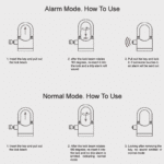 Motion Sensor Alarm Lock – 110dB Waterproof Anti Theft Padlock for Bike, Door, Window & Home Security | Battery Operated with 3 Keys - Image 5