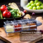Crystal Clear Acrylic 4-in-1 Spice Box | Transparent Masala Container Set with Spoons & Lids | Premium Seasoning & Condiment Storage Organizer for Kitchen - Image 4