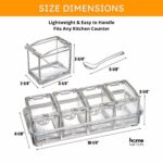 Crystal Clear Acrylic 4-in-1 Spice Box | Transparent Masala Container Set with Spoons & Lids | Premium Seasoning & Condiment Storage Organizer for Kitchen - Image 5