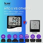 HTC-1 Digital Temperature & Humidity Meter | Indoor Room Thermometer Hygrometer with LCD Display, Clock, Alarm & Max-Min Memory - Image 4