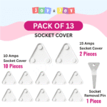 electric socket covers - plug guards pack of 12 - white