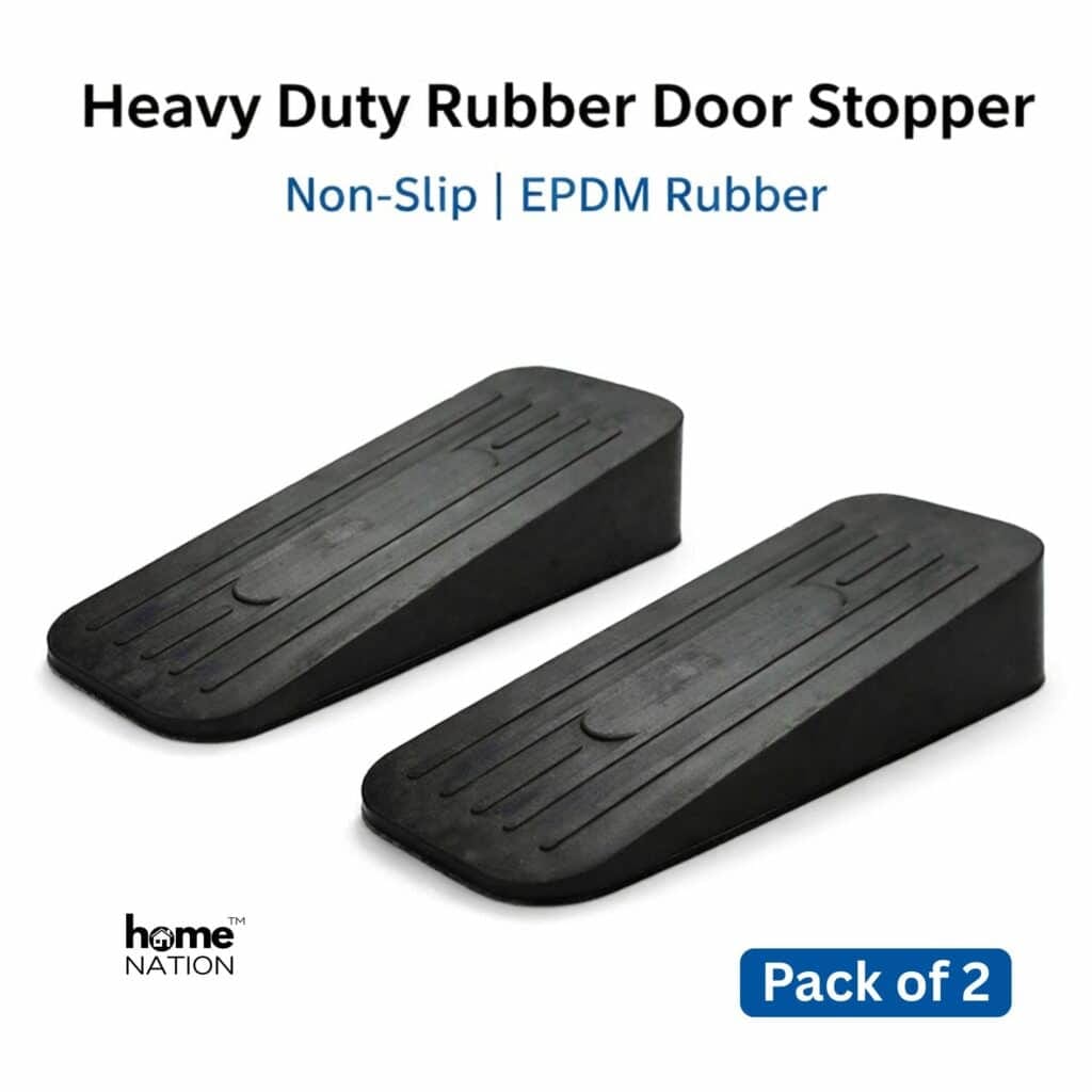 Heavy Rubber Duty Door Stopper Pack of 2