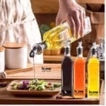 500ml Glass Oil Dispenser Bottle for Kitchen with Non-Drip Pourer, Leak-Proof Olive Oil & Vinegar Dispenser, Transparent Cooking Oil Bottle with Spout for Controlled Pouring & Mess-Free Storage - Image 6