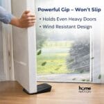 Home Nation Heavy Duty Non Slip Rubber Door Stopper, Door Wedge for Wooden Tile Carpet Floors, Strong Grip Door Stop for Home Office & Heavy Doors, Black - Image 3