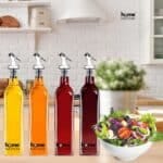 500ml Glass Oil Dispenser Bottle for Kitchen with Non-Drip Pourer, Leak-Proof Olive Oil & Vinegar Dispenser, Transparent Cooking Oil Bottle with Spout for Controlled Pouring & Mess-Free Storage - Image 7