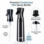 300 ml Multipurpose Water Spray Bottle | BPA Free Plastic Fine Mist Spray Bottle with Adjustable Nozzle & Trigger Pump | Refillable Empty Spray Bottle for Plants, Hair, Salon, Gardening, Cleaning & Ironing Use - Image 5