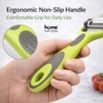 3 in 1 Multifunctional Vegetable Peeler with 360° Rotating Head – Stainless Steel Julienne, Serrated & Straight Blade Kitchen Peeler for Potato, Carrot, Cucumber & Fruit - Image 6