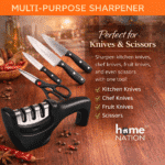 3 in 1 knife sharpener - black 2