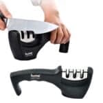 3 in 1 knife sharpener - black