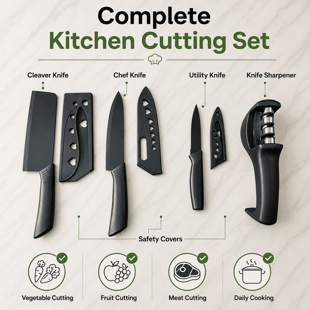 complete kitchen knife set with sharpener complete kitchen knife set with sharpener