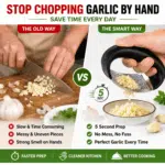 Home Nation Stainless Steel Garlic Press Crusher – Heavy Duty Garlic Ginger Mincer Tool with Ergonomic Easy Grip Handle, Rust Resistant Manual Garlic Crusher for Kitchen - Image 4