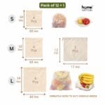 Organic Cotton Mesh Vegetable Bags Set of 13, Reusable Produce Bags for Fruits & Vegetables, Breathable Drawstring Grocery Storage Bags, Washable Eco Friendly Cotton Mesh Shopping Bags - Image 2